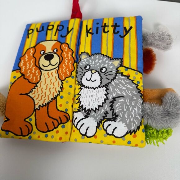 JellyCat Fluffy Tails Book Infants Baby Toys Crinkly - Picture 5 of 9